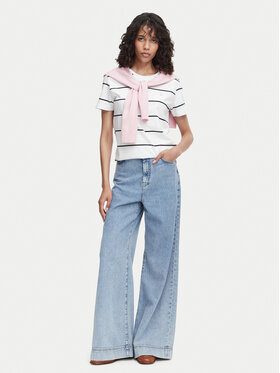 Beverly Hills Polo Club Beverly Hills Polo Club T-Shirt P-SS26W-TS0162 Biały Regular Fit