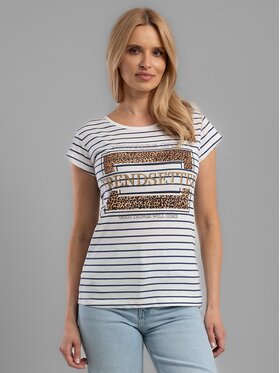 Perso Perso T-Shirt TCE91C0040F Granatowy Regular Fit