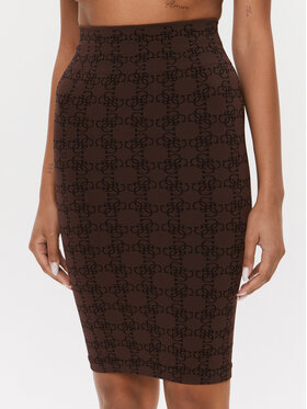 Guess Guess Puzdrová sukňa V3BD00 ZZ04N Hnedá Slim Fit