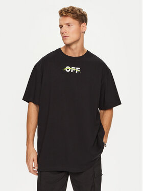 Off-White Off-White Póló OMAA038F22JER0071001 Fekete Regular Fit