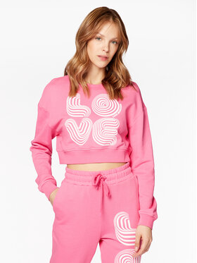 LOVE MOSCHINO LOVE MOSCHINO Суитшърт W646102M 4457 Розов Cropped Fit