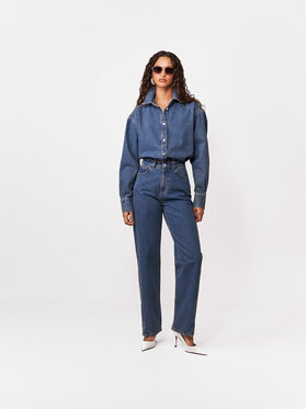 La Mania La Mania Koszula jeansowa CASSIDY Niebieski Basic Fit