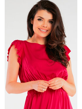 Awama Awama Bluzka A429 Fioletowy Basic Fit