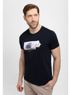 Volcano Volcano T-Shirt T-DUST Granatowy Regular Fit
