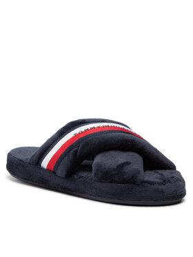 Tommy Hilfiger Tommy Hilfiger Kapcie Comfy Home Slippers With Straps FW0FW06587 Granatowy