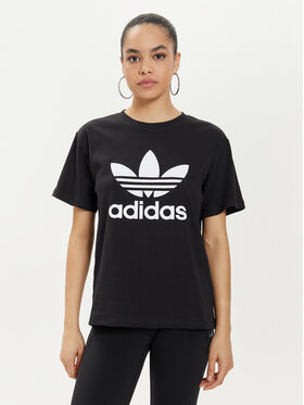 adidas adidas Tricou Trefoil IR9533 Negru Regular Fit