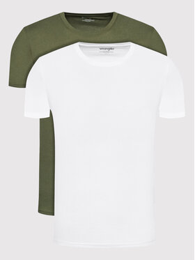 Wrangler Wrangler Komplet 2 t-shirtów Crew Neck W7BADHX45 Kolorowy Regular Fit