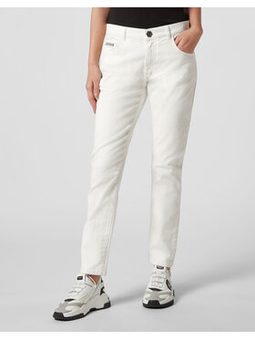 PHILIPP PLEIN PHILIPP PLEIN Jeansy 2427 Biały Boyfriend Fit