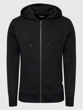 Jack & Jones Jack & Jones Džemperis ar kapuci Basic 12181901 Melns Regular Fit