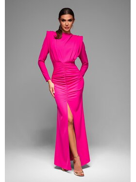 Ombre Ombre Sukienka wieczorowa LA-OM-DLR024 Różowy Regular Fit