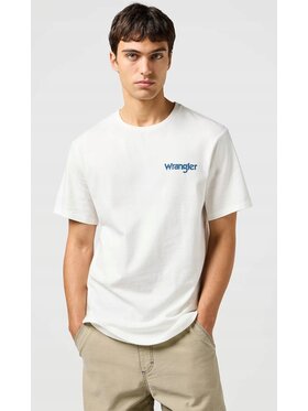 Wrangler Wrangler T-shirt Realxed Tee Bianco Relaxed Fit