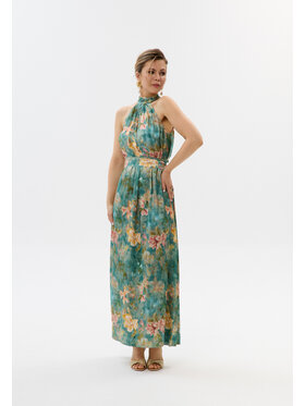 Mirons Mirons Sukienka wieczorowa print Niebieski Feminine Fit