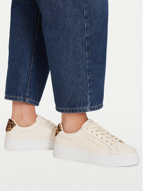 Tommy Hilfiger Tommy Hilfiger Snīkeri Th Feminine Platform Cheetah FW0FW09693 Gaiši bēša