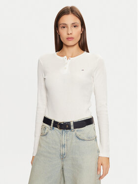 Tommy Jeans Tommy Jeans Блузка DW0DW19501 Білий Slim Fit