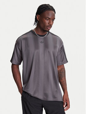 adidas adidas Tricou adicolor Jacquard JW5880 Gri Loose Fit