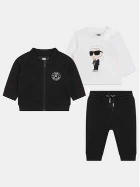 Karl Lagerfeld Kids Karl Lagerfeld Kids Komplet dresowy Z98150 M Czarny Regular Fit