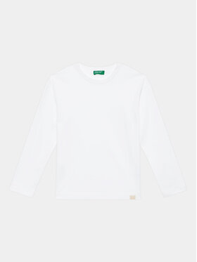 United Colors Of Benetton United Colors Of Benetton Bluzka 3I1XC10DB Biały Regular Fit