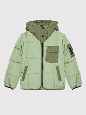 Tommy Hilfiger Tommy Hilfiger Pūkinė striukė Detachable Hood KB0KB06669 D Žalia Regular Fit