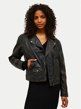 Kaffe Kaffe Nahkjope Jane 10508826 Must Regular Fit