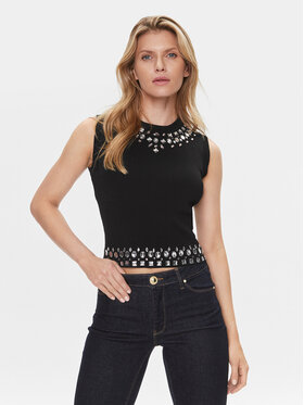 Guess Guess Top W4RR30 Z37K0 Czarny Regular Fit