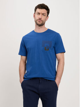 Cross Jeans Cross Jeans T-Shirt 16015-014 Niebieski Regular Fit