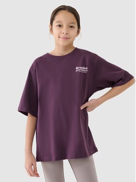 4F 4F T-Shirt 4FJRSS25TTSHF2586-50S Černá Oversize