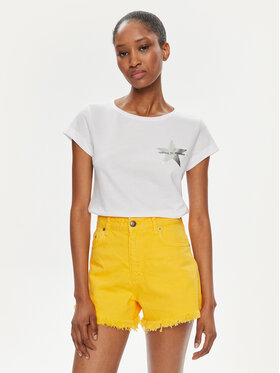 Sisley Sisley T-särk 3I1XL100Y Valge Slim Fit