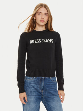 Guess Jeans Guess Jeans Sweater W4BR10 Z3HM1 Fekete Regular Fit