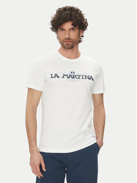 La Martina La Martina T-shirt Aguer MAR304 JS206 Bijela Regular Fit