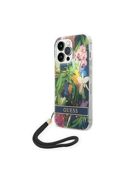 Guess Guess Etui na telefon Flower Cord Niebieski