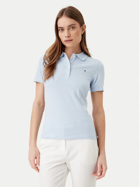 Tommy Hilfiger Tommy Hilfiger Polo marškinėliai 1985 WW0WW43225 Žydra Slim Fit