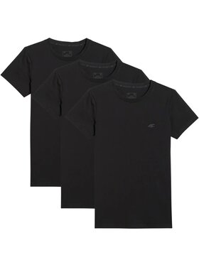4F 4F T-shirt 3P-4FWMM00TTSHF3306-20S Nero Authentic Slim Fit