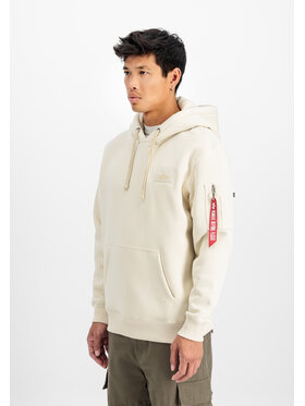 Alpha Industries Alpha Industries Bluza Backprint Hoodie Beżowy Regular Fit
