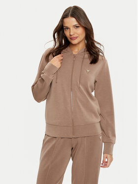 Guess Guess Bluză V4YQ06 KCAY2 Maro Regular Fit