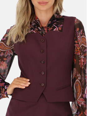 L’AF L’AF Kamizelka Donna Bordowy Regular Fit