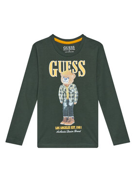 Guess Guess Bluzka N5BI04I3Z14 Zielony Regular Fit