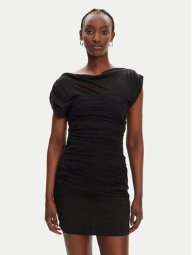 PINKO PINKO Koktejlové šaty Discoland 104872 A2GF Čierna Slim Fit
