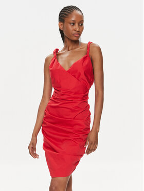 Pinko Pinko Kokteilinė suknelė Afrodite 103080 A1KH Raudona Slim Fit