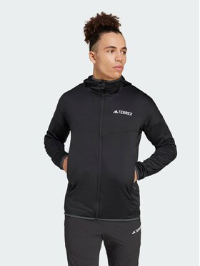 adidas adidas Bluza techniczna Terrex Xperior Climawarm Light Fleece Czarny Slim Fit