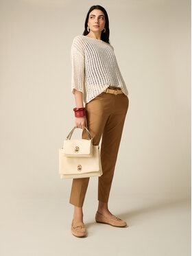 Oltre Oltre Pantaloni di tessuto P02CR009296N022 Crema Boy Fit