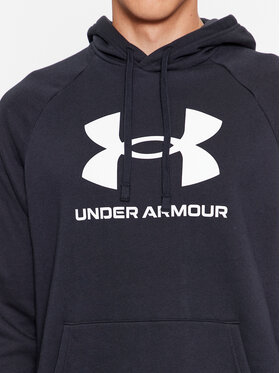 Under Armour Majica Dugih Rukava Ua Rival Fleece Logo Hd 1379758 Crna Loose Fit