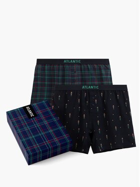 Atlantic Atlantic Bokserki Luźne Giftbox Granatowy