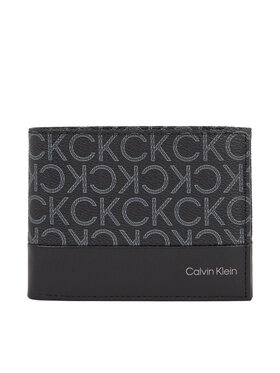 Calvin Klein Calvin Klein Portfel męski Subtle Mono Trifold 10Cc W/Coin K50K509238 Czarny