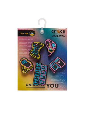 Crocs Crocs Accesorii pentru pantofi Jibbitz Lights Up Neon Gamer 5 Pack 10012094 Colorat
