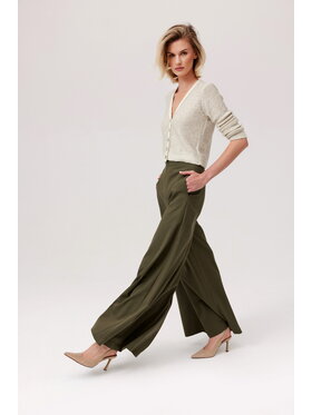 TOTU TOTU Spodnie damskie PALAZZO Tall Khaki Wide Leg