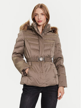 Guess Guess Geacă din puf W5BL31 W2802 Kaki Regular Fit