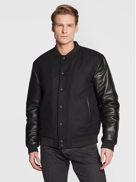 Sisley Bomber striukė 28GCSN012 Juoda Regular Fit