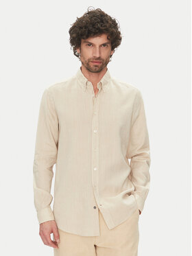 Hechter Paris Hechter Paris Koszula 60356 151600 Beżowy Regular Fit