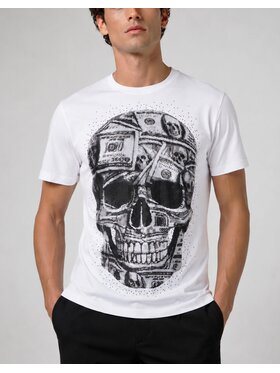 PHILIPP PLEIN PHILIPP PLEIN T-Shirt 31598 Bílá Regular Fit