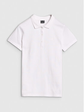 4F 4F Polo 4FWMM00TPTSF365-10S Biały Slim Fit